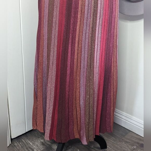Kate Spade New York Metallic Rainbow Whimsical Fairy Cocktail Midi Skirt XS - Picture 12 of 14